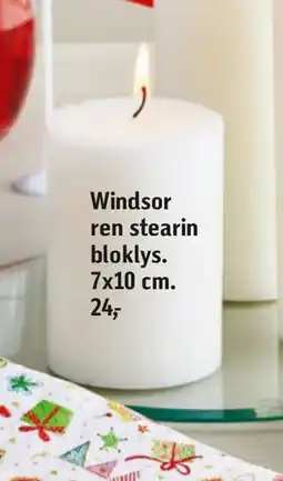 Føtex Windsor ren stearin bloklys, DKK 24 tilbud