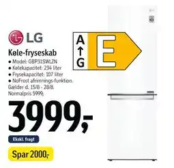 Føtex Køle-fryseskab, DKK 3999 tilbud