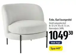Føtex Karl loungestol, DKK 1049.3 tilbud