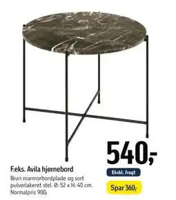 Føtex Avila hjørnebord, DKK 540 tilbud