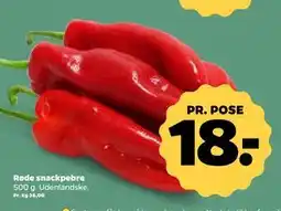Netto Røde snackpebre, DKK 18 tilbud