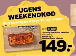 Netto Velsmag marineret oksefilet, DKK 149 tilbud