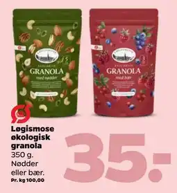 Netto Løgismose økologisk granola, DKK 35 tilbud