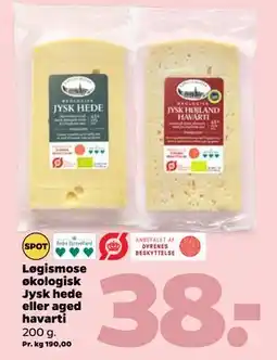 Netto Løgismose økologisk Jysk hede eller aged havarti, DKK 38 tilbud