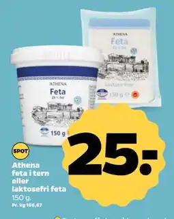 Netto Athena feta i tern eller laktosefri feta, DKK 25 tilbud
