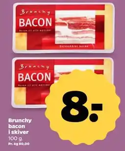 Netto Brunchy bacon i skiver, DKK 8 tilbud