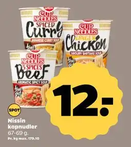 Netto Nissin kopnudler, DKK 12 tilbud
