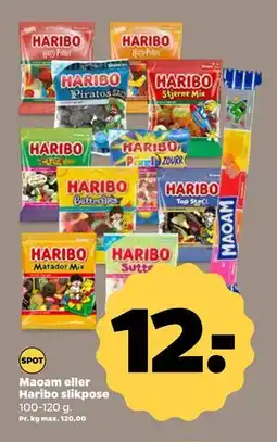 Netto Maoam eller Haribo slikpose, DKK 12 tilbud