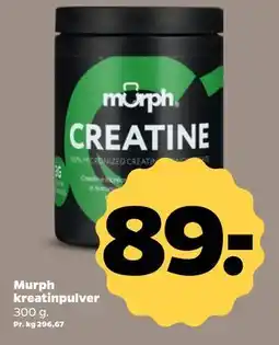 Netto Murph kreatinpulver, DKK 89 tilbud
