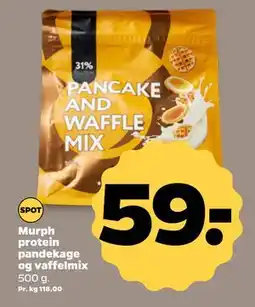 Netto Murph protein pandekage og vaffelmix, DKK 59 tilbud