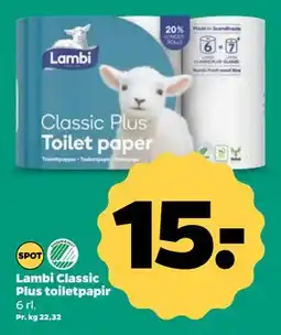 Netto Lambi Classic Plus toiletpapir, DKK 15 tilbud