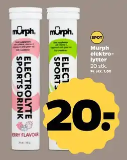 Netto Murph elektrolytter, DKK 20 tilbud