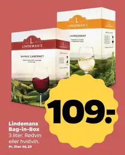 Netto Lindemans Bag-in-Box, DKK 109 tilbud