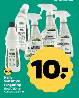 Netto Hello Sensitive rengøring, DKK 10 tilbud