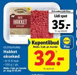 Lidl Hakket oksekød, DKK 35, App-pris tilbud