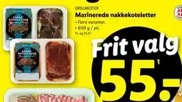 Lidl Marinerede nakkekoteletter, DKK 55 tilbud