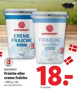 Lidl Fraiche eller creme fraiche, DKK 18 tilbud
