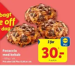 Lidl Focaccia med kebab, DKK 12 tilbud