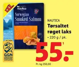 Lidl Tørsaltet røget laks, DKK 55 tilbud