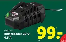 Lidl Batterilader 20 V 4,5 A, DKK 99 tilbud