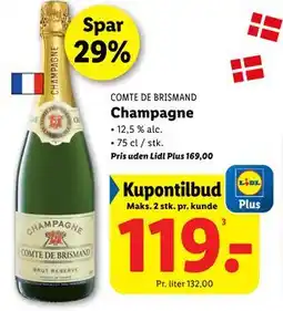 Lidl Champagne, DKK 169, App-pris tilbud
