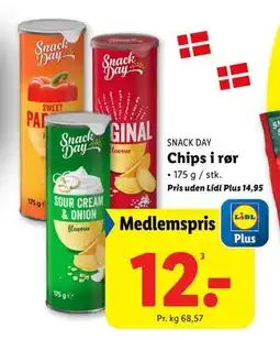Lidl Chips i rør, DKK 14.95, App-pris tilbud