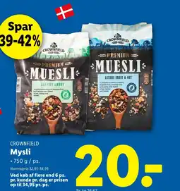 Lidl CROWNFIELD Mysli tilbud