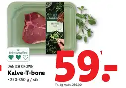 Lidl DANISH CROWN Kalve-T-bone tilbud