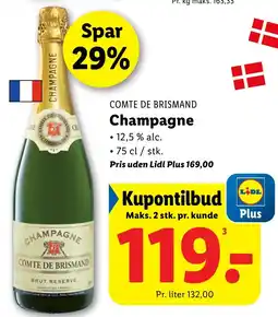 Lidl COMTE DE BRISMAND Champagne tilbud