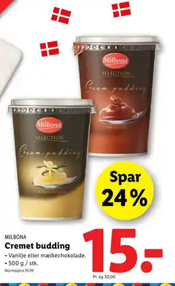 Lidl MILBONA Cremet budding tilbud