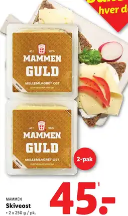 Lidl MAMMEN Skiveost tilbud