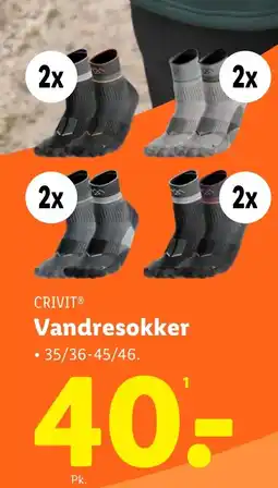 Lidl CRIVITⓇ Vandresokker tilbud