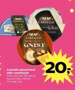 Kvickly Castello dessertost eller smelteost tilbud