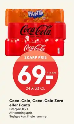 SPAR Coca-Cola, Coca-Cola Zero eller Fanta, DKK 69 tilbud