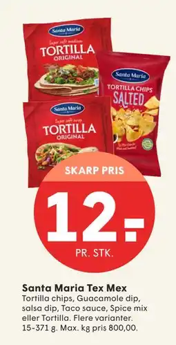 SPAR Santa Maria Tex Mex, DKK 12 tilbud