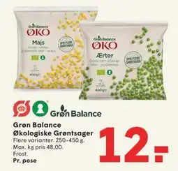 SPAR Grøn Balance Økologiske Grøntsager, DKK 12 tilbud