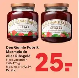 SPAR Den Gamle Fabrik Marmelade eller Ribsgelé, DKK 25 tilbud