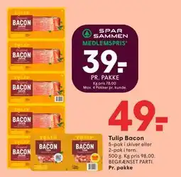 SPAR Tulip Bacon, DKK 49, App-pris tilbud