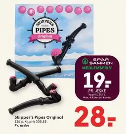 SPAR Skipper’s Pipes Original, DKK 28, App-pris tilbud