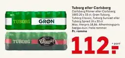 SPAR Tuborg eller Carlsberg, DKK 112 tilbud