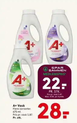 SPAR A+ Vask, DKK 28, App-pris tilbud