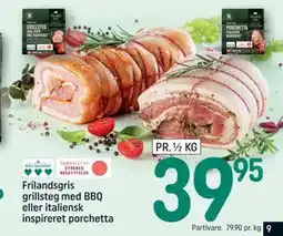 REMA 1000 Frilandsgris grillsteg med BBQ eller italiensk inspireret porchetta, DKK 39.95 tilbud