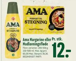 Min Købmand Ama Margarine eller Madlavningsfløde, DKK 12 tilbud