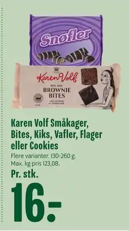 Min Købmand Karen Volf Småkager, Bites, Kiks, Vafler, Flager eller Cookies, DKK 16 tilbud