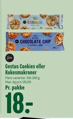Min Købmand Gestus Cookies eller Kokosmakroner, DKK 18 tilbud