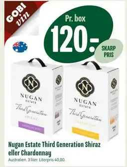 Min Købmand Nugan Estate Third Generation Shiraz eller Chardonnay, DKK 120 tilbud