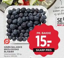 MENY GRØN BALANCE ØKOLOGISKE BLÅBÆR, DKK 15 tilbud