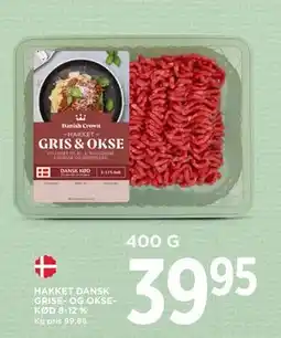 MENY HAKKET DANSK GRISE- OG OKSEKØD 8-12 %, DKK 39.95 tilbud