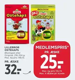 MENY LILLEBROR OSTEHAPS, DKK 32, App-pris tilbud