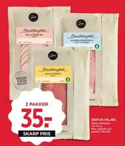 MENY GESTUS PÅLÆG, DKK 35 tilbud